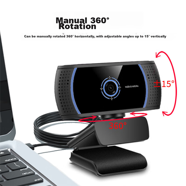 Веб-камера GESOBYTE C305 1080P с широким углом и микрофоном USB - изображение 8