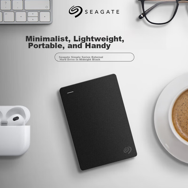 Портативный жесткий диск SEAGATE 1 ТБ USB 3.0 Simple Series 2,5 дюйма, черный, механический, портативный, большой емкости, внешний, для ноутбука, офиса, восстановления данных. - Фото 4 Портативный жесткий диск SEAGATE 1 ТБ USB 3.0 Simple Series 2,5 дюйма, черный, механический, портативный, большой емкости, внешний, для ноутбука, офиса, восстановления данных. - изображение 4