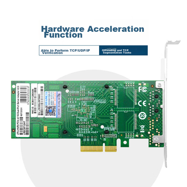 LR-LINK Lianrui LREC9712HT PCIEx4 гігабітна двопортова мережева карта I350-T2 Chip Server машинного зору промислова камера мережевий адаптер - зображення 8
