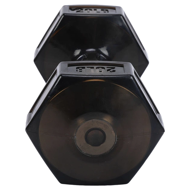 Гантель для фітнесу з покриттям TPU 1 штука Zelart Jelly Urethane Coated Dumbbell TA-2946-20LB (1x9кг) (1шт, TPU, чорний) - зображення 3