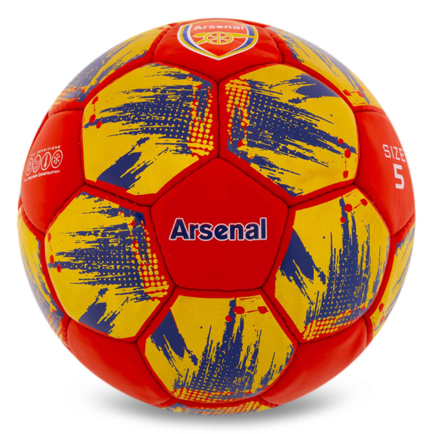 Мяч футбольный №5 PU Гриппи сшит вручную BALLONSTAR ARSENAL FB-0047-800 - изображение 2
