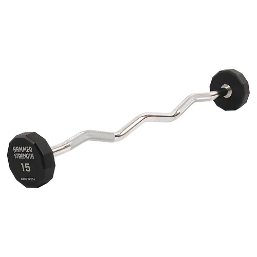 Штанга неразборная с фиксированным весом изогнутая PEV HAMMER STRENGHT TA-9978-15 15кг Серый - Фото 1 Штанга неразборная с фиксированным весом изогнутая PEV HAMMER STRENGHT TA-9978-15 15кг Серый - изображение 1