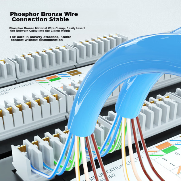 Патч-панель ZLEUE 19" 3U 48 портов Cat 6 в сборе с органайзером Черная (ZL-P6B) - изображение 10