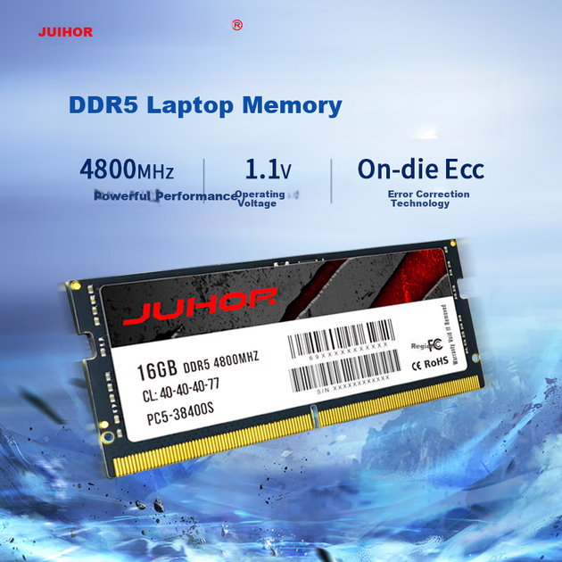Модуль оперативної пам'яті JUHOR SO-DIMM 16 ГБ DDR5 4800 МГц для ноутбука - зображення 5