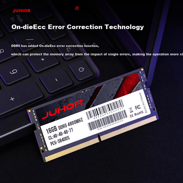 Модуль оперативної пам'яті JUHOR SO-DIMM 16 ГБ DDR5 4800 МГц для ноутбука - зображення 7