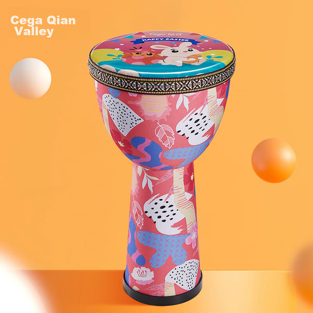 Африканський барабан джембе Qiangu, 10 дюймів, легкий, ручний, для дошкільнят та початківців - зображення 4
