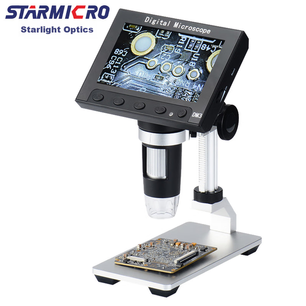 Микроскоп StarMICRO цифровой промышленный с экраном 4.3 дюйма - изображение 5