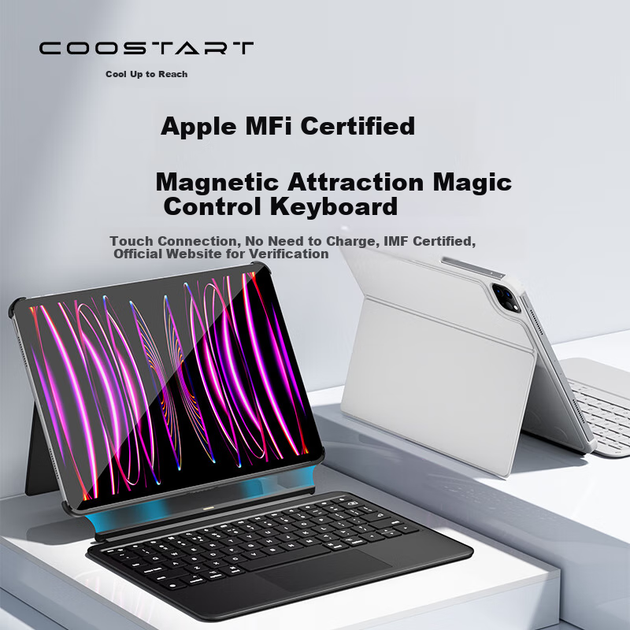 Чехол-клавиатура для планшета Apple iPad Air 11" 2026/2025/2024/10.9" 2022/10.9" 2020/Pro 11" 2022/2021/2020/2018 COOLSTART Black - Фото 4 Чехол-клавиатура для планшета Apple iPad Air 11" 2026/2025/2024/10.9" 2022/10.9" 2020/Pro 11" 2022/2021/2020/2018 COOLSTART Black - изображение 4