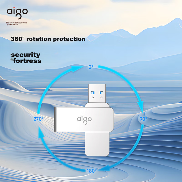 Флеш-накопичувач Aigo 256 ГБ USB 3.2, високошвидкісний флеш-накопичувач для офісного комп'ютера, швидкість читання 220 МБ/с, настроюваний металевий USB-накопичувач, флеш-накопичувач великої ємності, серія U330 - зображення 7