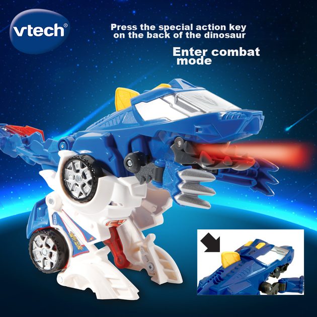Детская игрушка VTech: трансформирующийся динозавр-хранитель, серповидный дракон, супер-трансформер, полицейская машина. Подарок на день рождения или праздник для мальчиков от 3 до 8 лет. - Фото 6 Детская игрушка VTech: трансформирующийся динозавр-хранитель, серповидный дракон, супер-трансформер, полицейская машина. Подарок на день рождения или праздник для мальчиков от 3 до 8 лет. - изображение 6