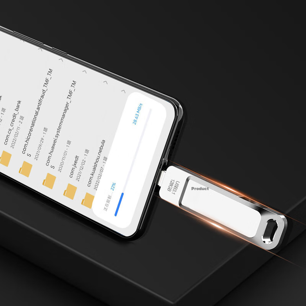 Флеш-накопичувач DM Daimai 128 ГБ типу C USB 3.2 для телефону Android, металевий PD168 з двома інтерфейсами, сумісний з телефоном та комп'ютером - зображення 5