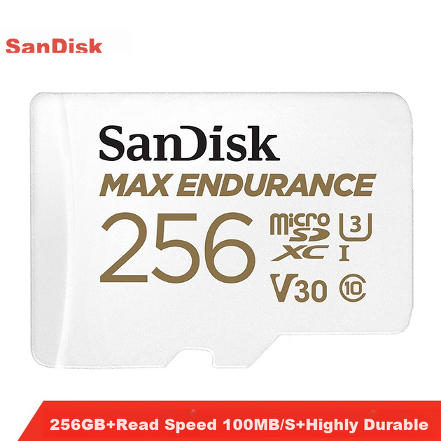 Карта памяти SanDisk microSD 256 ГБ U3 V30 4K для видеонаблюдения и видеорегистраторов - изображение 5