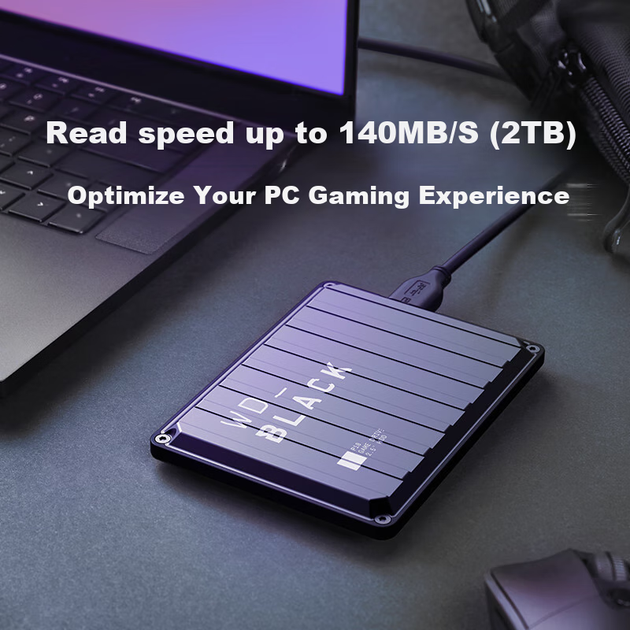 Жесткий диск Western Digital P10 внешний 2 ТБ со скоростью 130 МБ/с, для PS5, ноутбука и Mac - изображение 5