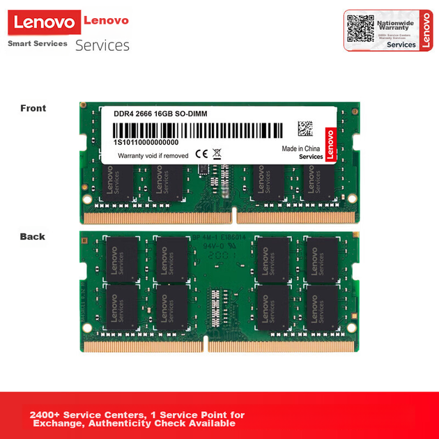 Оперативна пам'ять Lenovo SODIMM DDR4-2666 16384MB PC4-21300, для ноутбука - Фото 4 Оперативна пам'ять Lenovo SODIMM DDR4-2666 16384MB PC4-21300, для ноутбука - зображення 4