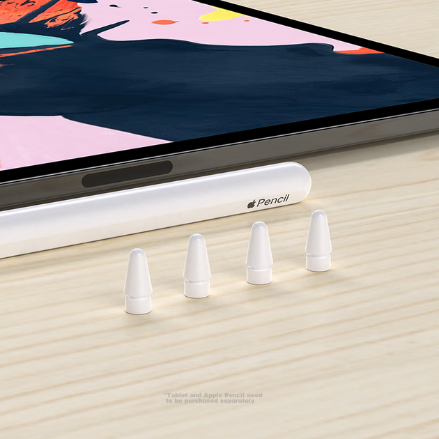 Сумісні змінні наконечники для Apple Pencil від CangHua для стилуса Apple iPad другого/першого покоління/USB-C/Pro, аксесуари для сенсорного пера, 4 оновлені версії - Фото 10 Сумісні змінні наконечники для Apple Pencil від CangHua для стилуса Apple iPad другого/першого покоління/USB-C/Pro, аксесуари для сенсорного пера, 4 оновлені версії - зображення 10