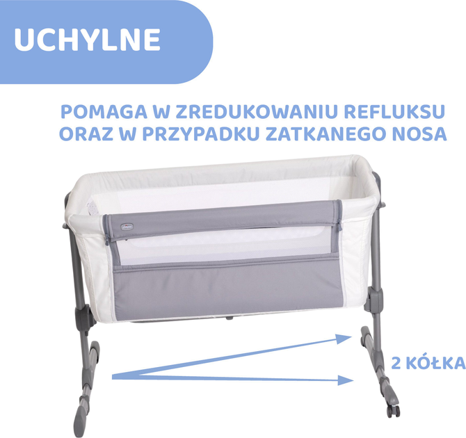 Łóżeczko dostawne Chicco Next2Me Essential Cloude Re-Lux (8058664182053) - obraz 11