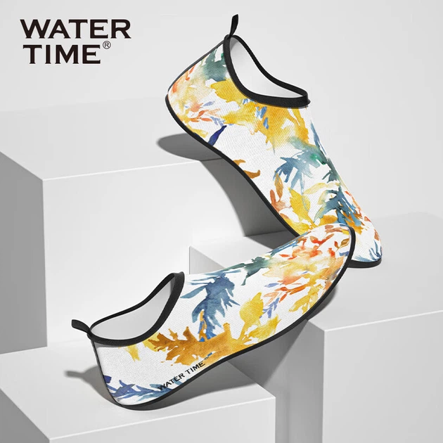 WATERTIME / Пляжные туфли Shuichuan для женщин, мужчин и детей, с нескользящей мягкой подошвой, летние туфли для плавания и дайвинга с принтом, размер S (35/36) - изображение 6