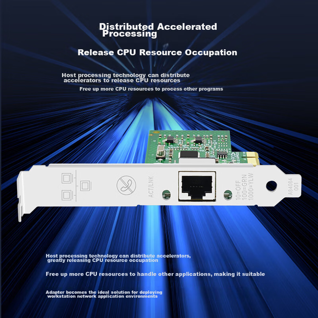 Мережева карта EB-LINK Intel 82574 з одним портом та гігабітним чіпом PCIE для настільних серверів, дротова, 9301ct, підтримує мережевий адаптер Plug-and-Card - зображення 7