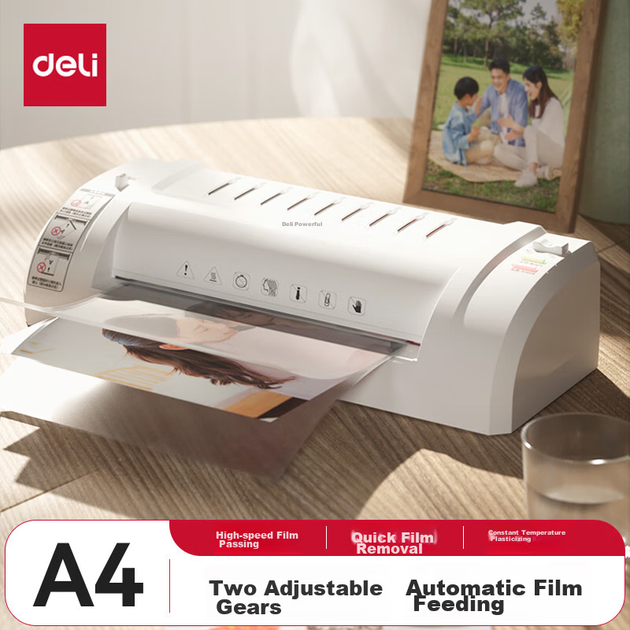 Ламинатор Deli 3893 для документов и фотографий формата A4 и меньше, компактный - изображение 4