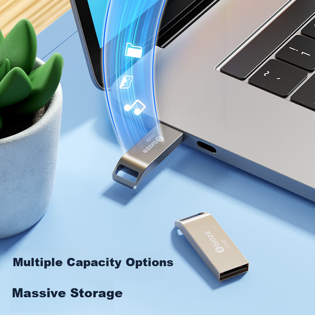 Флеш-накопичувач BIAZE 16 ГБ USB 2.0, USB-накопичувач для ставок, металевий водонепроникний, мала ємність для торгів та використання в автомобілі, 10 штук/коробка, UP017 - зображення 8