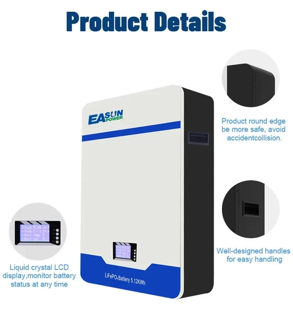 Акумулятор EASUN Powerwall 48v Lifepo4 51.2v, 6000+ циклів 485 CAN BMS - Фото 7 Акумулятор EASUN Powerwall 48v Lifepo4 51.2v, 6000+ циклів 485 CAN BMS - зображення 7