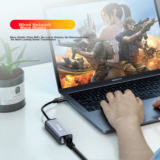 Мережевий адаптер Biaze ZH106 / USB Type-C / Gigabit Ethernet - зображення 3