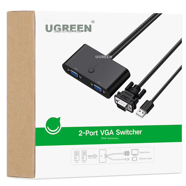 Відеокомутатор UGREEN 30711 VGA 2 входи/1 вихід - зображення 11