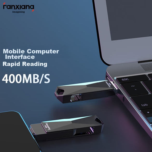 Флеш память USB Fanxiang F379Pro 128GB USB 3.2 Gen1 + Type-C Grey - Фото 2 Флеш память USB Fanxiang F379Pro 128GB USB 3.2 Gen1 + Type-C Grey - изображение 2