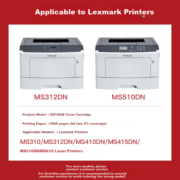Картридж лазерний Befon 50F0Z00 для Lexmark MS310/MS312DN/MS410DN/MS510DN/MS610 - зображення 4