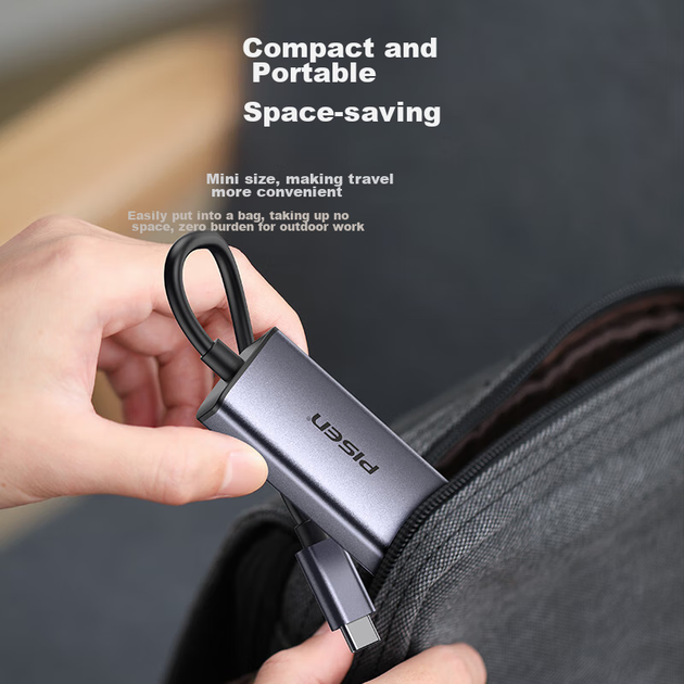 Сетевой адаптер Pisen PGM-WK04 / USB Type-C / Gigabit Ethernet - изображение 8