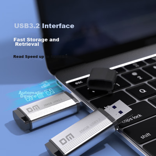 Флеш-накопичувач DM Daimai 256 ГБ USB 3.2 Gen 1, металевий PD196, комп'ютерний USB-накопичувач, автомобільний високошвидкісний флеш-накопичувач, USB-накопичувач для подання тендерної пропозиції - Фото 5 Флеш-накопичувач DM Daimai 256 ГБ USB 3.2 Gen 1, металевий PD196, комп'ютерний USB-накопичувач, автомобільний високошвидкісний флеш-накопичувач, USB-накопичувач для подання тендерної пропозиції - зображення 5