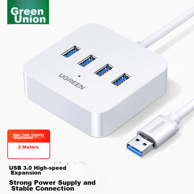 USB-концентратор UGREEN 3.0 разветвитель для ноутбука и ПК, кабель 2 м - изображение 10