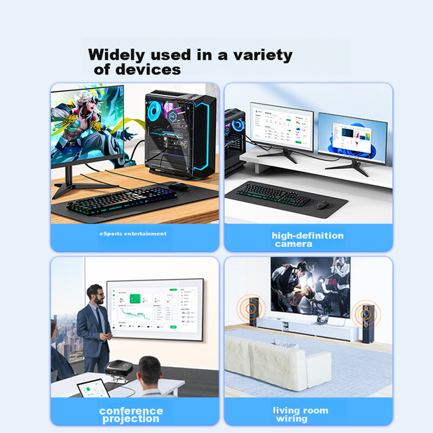 Адаптер SAMZHE LDH20 DisplayPort - HDMI DisplayPort 1.2 4K 2 м Gold - изображение 8