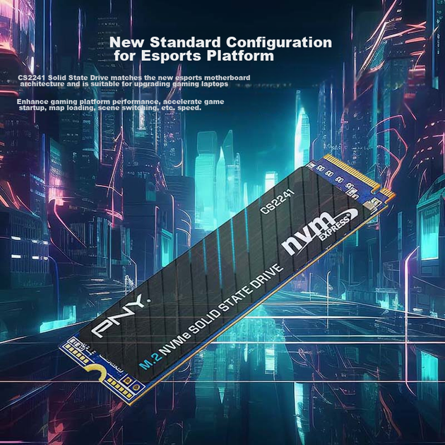 Твердотільний накопичувач PNY серії CS2241 ємністю 1 ТБ, інтерфейс NVMe M.2, PCIe 4.0 x 4 - зображення 9
