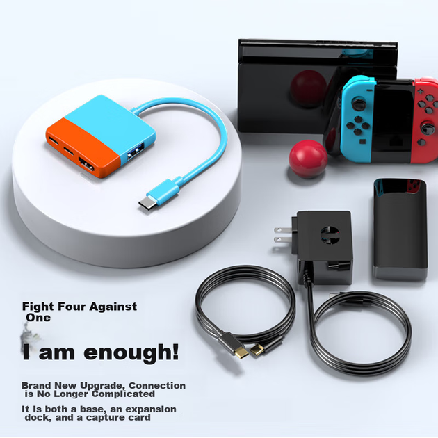 BIAZE, сумісний з платою відеозахоплення Switch, портативна база NS, пристрій захоплення USB 3.0 для запису прямих трансляцій ігор, підключення до док-станції для iPad, планшета, ноутбука, телевізора, аксесуара - зображення 5