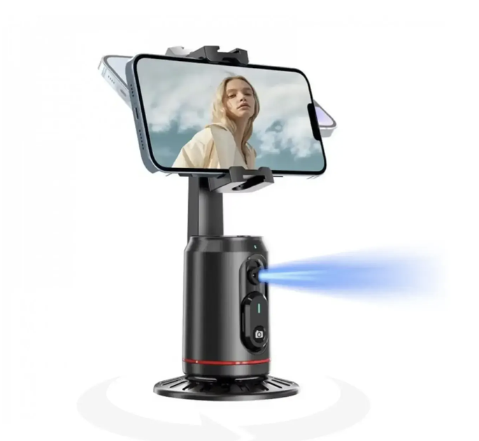 Штатив-стабилизатор Q02 AI Face Tracking 360° для смартфона с автоматическим отслеживанием лица, управлением жестами, аккумулятором 1200 мА·ч и временем работы до 6 часов - изображение 6