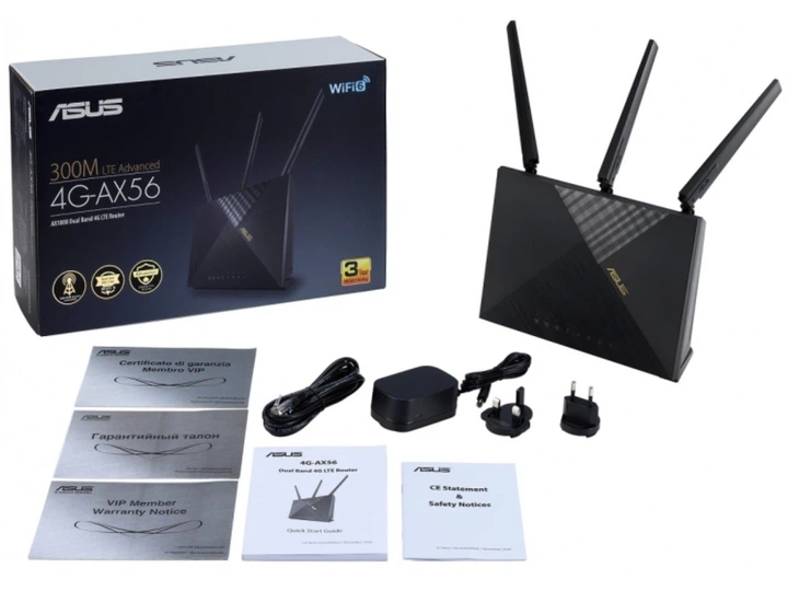 Маршрутизатор интернет WiFi6 Asus 4G-AX56 - изображение 7
