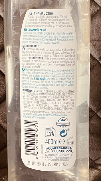 Шампунь безсульфатный мицеллярный Deliplus Zero Shampoo 400 мл - Фото 2 Шампунь безсульфатный мицеллярный Deliplus Zero Shampoo 400 мл - изображение 2