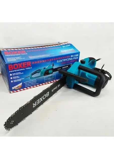 Електропила мережева Boxer BX 3306 2200 Вт шина 40 см автоматичне змащення ланцюга металева для розпилювання деревини заготівлі дров обрізання дерев і господарських робіт - Фото 5 Електропила мережева Boxer BX 3306 2200 Вт шина 40 см автоматичне змащення ланцюга металева для розпилювання деревини заготівлі дров обрізання дерев і господарських робіт - зображення 5