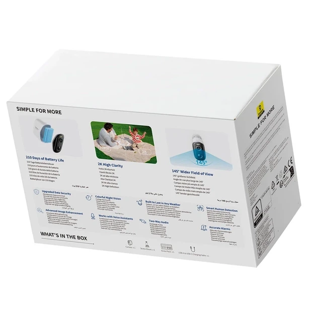 IP камера видеонаблюдения Baseus Security N1 Outdoor Camera 2K, уличная - Фото 3 IP камера видеонаблюдения Baseus Security N1 Outdoor Camera 2K, уличная - изображение 3