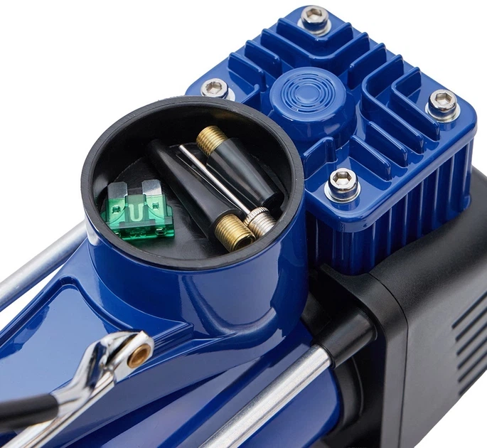 Автокомпресор Vitol К-72 150 psi 25 А 90 л 2 циліндра шланг 5 м з дефлятором клеми (К-72) - изображение 7