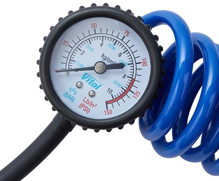 Автокомпресор Vitol К-72 150 psi 25 А 90 л 2 циліндра шланг 5 м з дефлятором клеми (К-72) - изображение 10