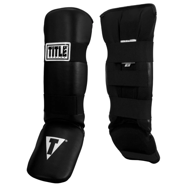 Захист гомілки та стопи TITLE Boxing Vinyl Shin-Instep Guards 2.0 Black дорослі - зображення 2