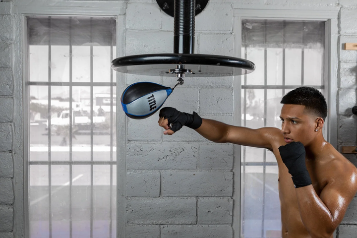 Пневмогруша боксерська TITLE Platinum Perilous Speed Bag Silver/Black (18×25,4 см.) - изображение 4