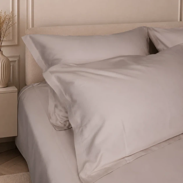 Комплект постельного белья Mirson Семейный 2 x 160 x 220 см №14 Grey Blue Tencel (2200013883647) - изображение 5
