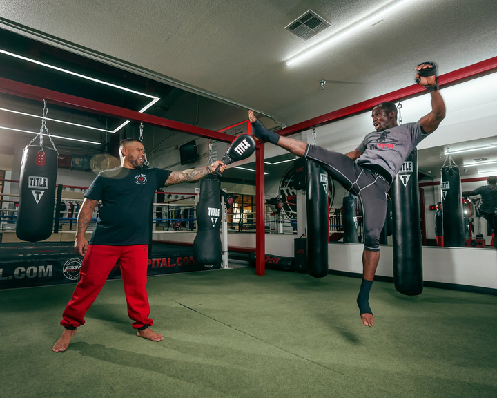 Ракетка для таеквондо (хлопушка) TITLE Boxing Duo Target Training Paddle Black/Red - изображение 5