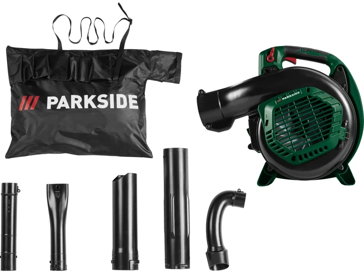 Бензиновая воздуходувка и пылесос на 900 Вт 1,22 л.с для листьев Parkside PBLS 26 B2 - изображение 6