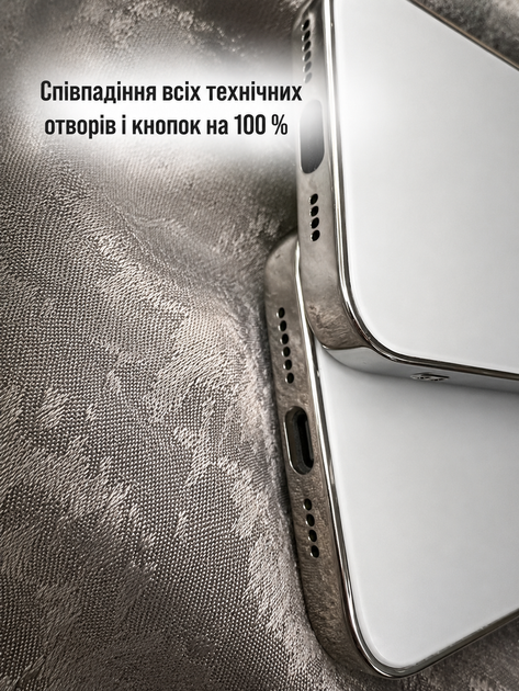 Протиударний чохол AG-PC Glass для iPhone 13 Pro Max з MagSafe пилозахищений вологозахищений білий - зображення 4