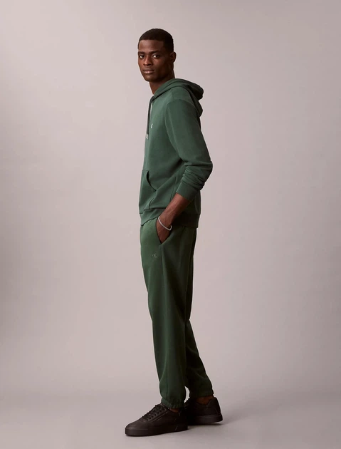Мужские джоггеры на флисе Calvin Klein спортивные штаны 1160844081 (Зеленый S) - изображение 3