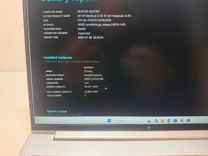 Ноутбук HP EliteBook 6 G1i / 16" (1920x1200) IPS / Intel Core Ultra 5 235U (12 (14) ядер по 2.0 - 4.9 GHz) / 16 GB DDR5 / 256 GB SSD / Intel Graphics / WebCam б/в - Фото 5 Ноутбук HP EliteBook 6 G1i / 16" (1920x1200) IPS / Intel Core Ultra 5 235U (12 (14) ядер по 2.0 - 4.9 GHz) / 16 GB DDR5 / 256 GB SSD / Intel Graphics / WebCam б/в - зображення 5